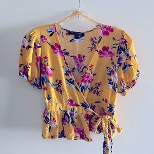 Yellow Floral Blouse